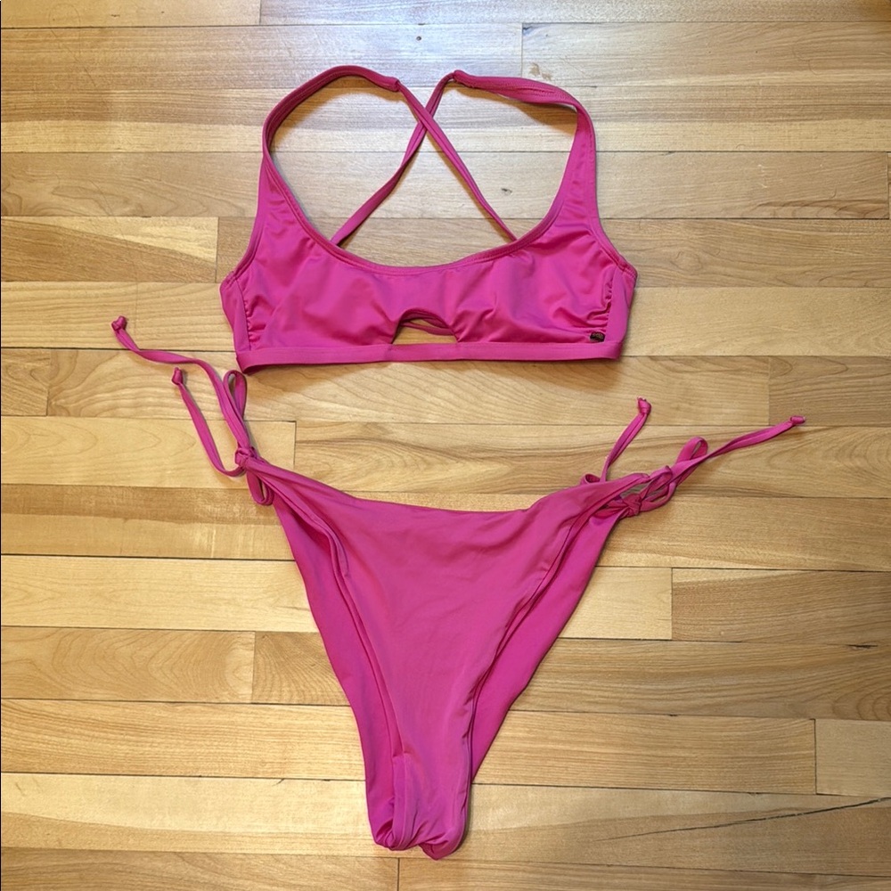 La Vie en Rose Aqua Hot Pink Bikini Set